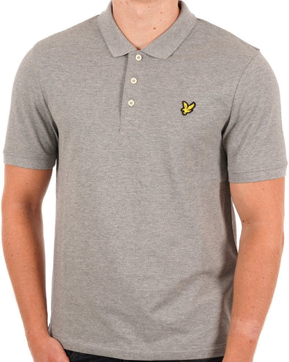 Lyle And Scott Polo Shirt Mid Grey Marl