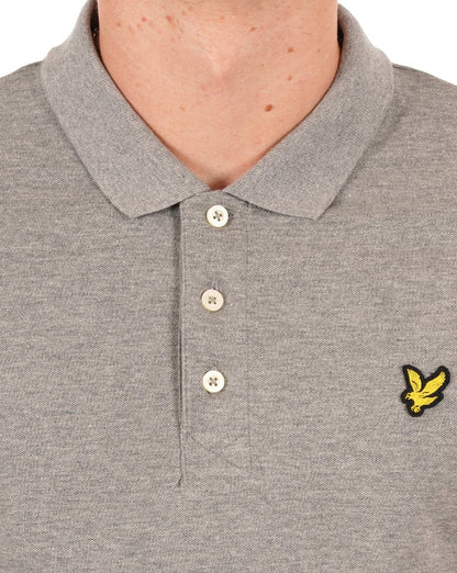 Lyle And Scott Polo Shirt Mid Grey Marl