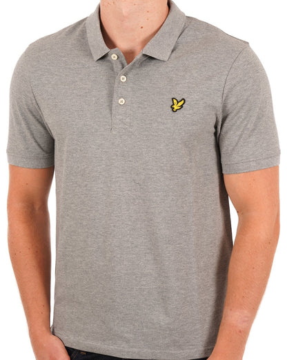 Lyle And Scott Polo Shirt Mid Grey Marl
