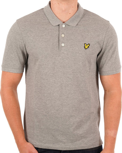 Lyle And Scott Polo Shirt Mid Grey Marl