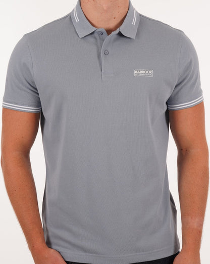 Barbour International Tipped Polo Powder Blue