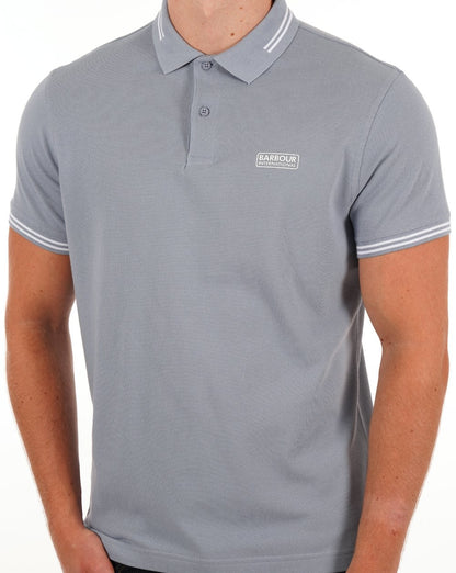 Barbour International Tipped Polo Powder Blue