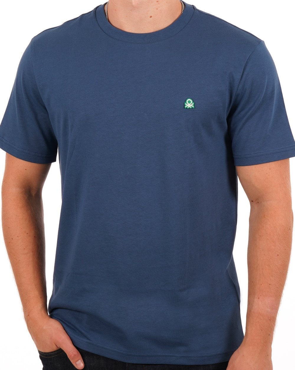 Benetton Small Logo T-shirt Petrol Blue