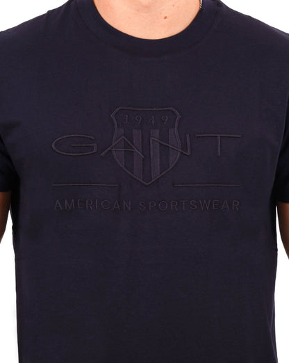 Gant Tonal Archive Shield T-shirt Navy Blue
