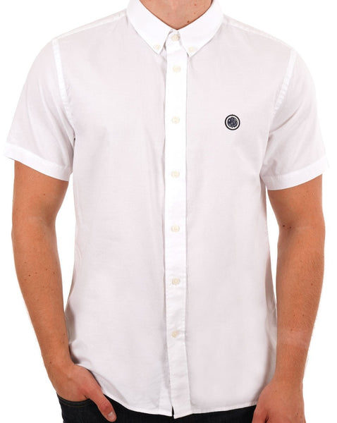 Pretty Green Oxford Short Sleeve Shirt White