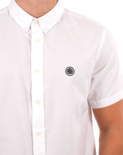 Pretty Green Oxford Short Sleeve Shirt White