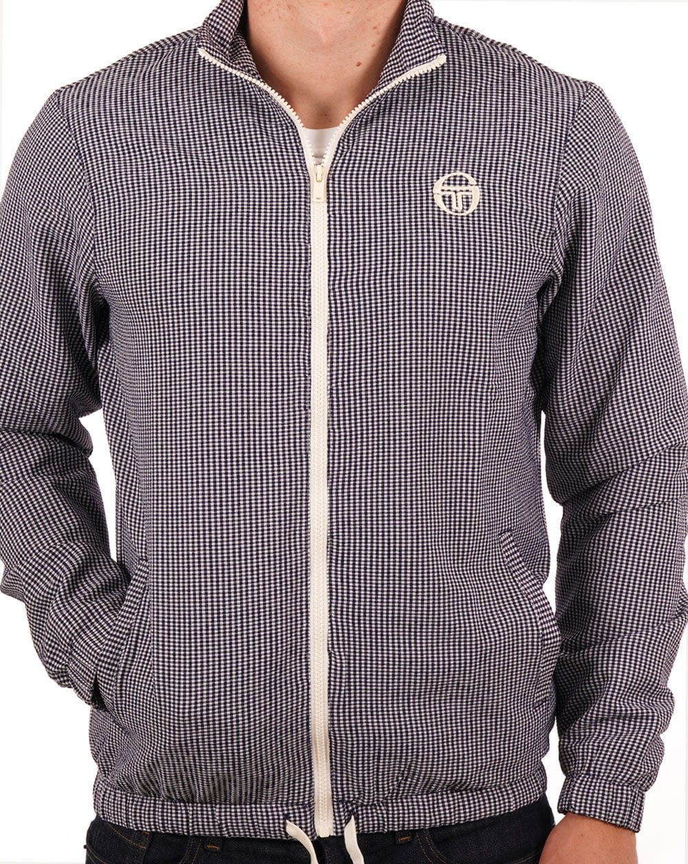 Sergio Tacchini Track Jacket Navy Gingham