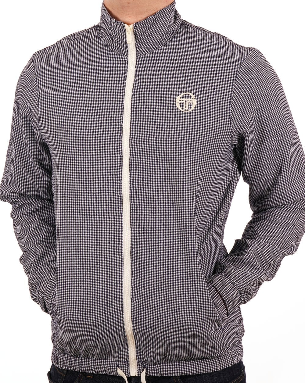 Sergio Tacchini Track Jacket Navy Gingham