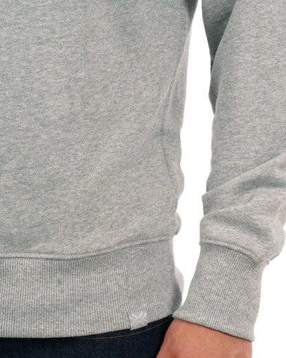 Benetton Quarter Zip Sweat Top Grey Marl