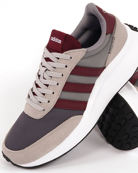 adidas Adidas 70s Run Trainers Grey Burgundy