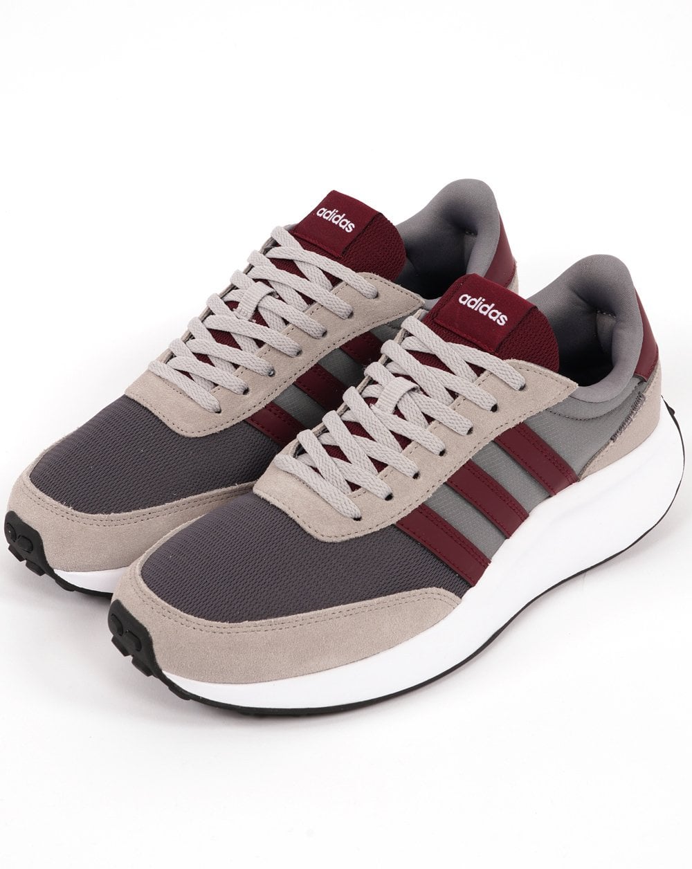 Adidas 70s Run Trainers Grey Burgundy
