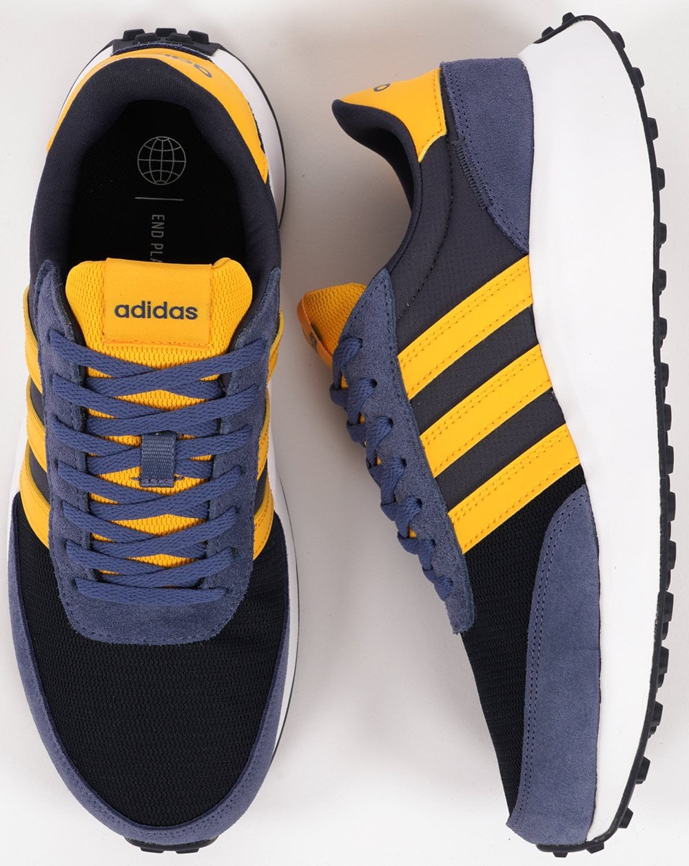 Adidas 70s Run Trainers Navy Gold