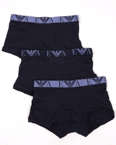 Emporio Armani 3 Pack Boxer Shorts Navy/Blue