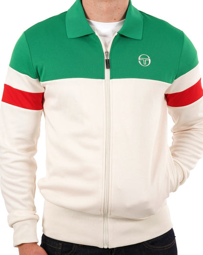 Sergio Tacchini Italia Track Top Gardenia Green Red