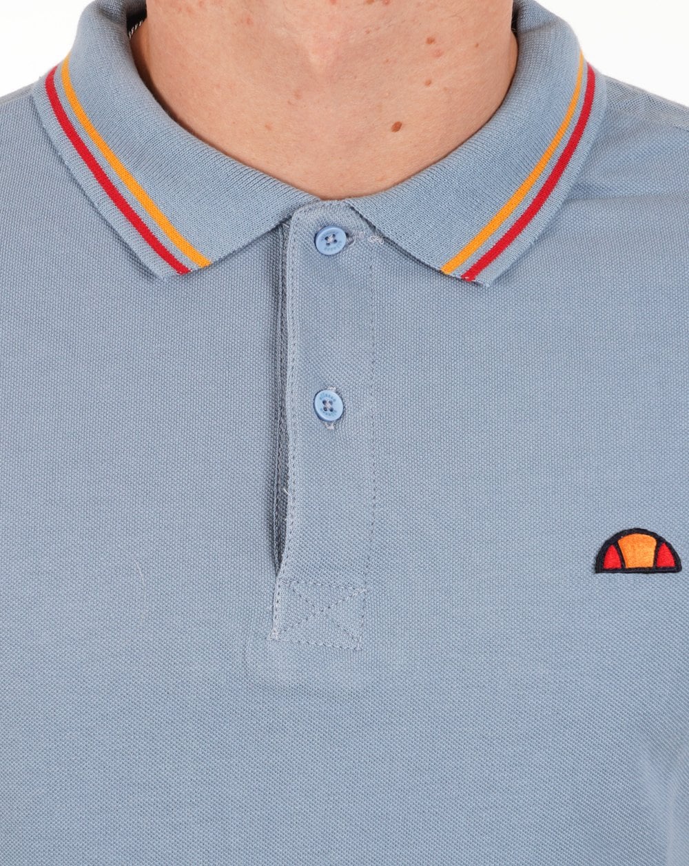 Ellesse Tipped Polo Shirt Light Blue