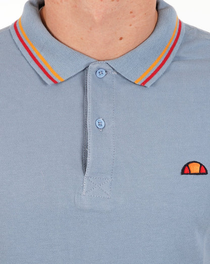 Ellesse Tipped Polo Shirt Light Blue