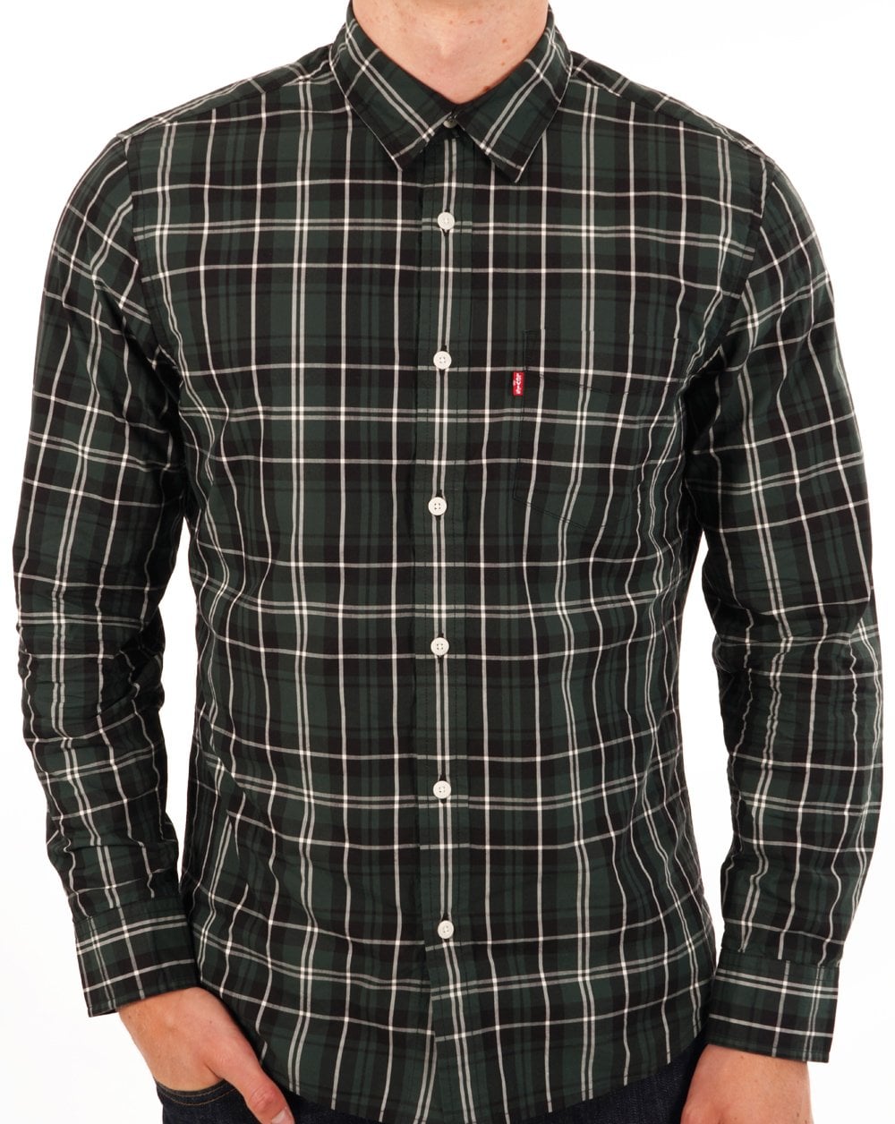 Levi's Sunset 1 Pocket Plaid Shirt Darkest Spruce