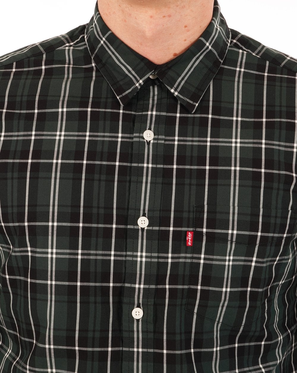 Levi's Sunset 1 Pocket Plaid Shirt Darkest Spruce