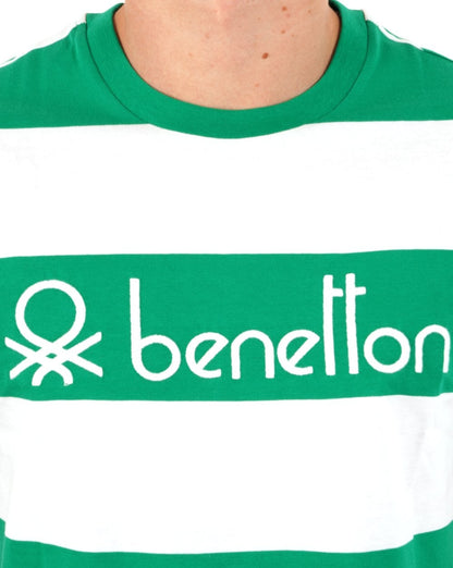 Benetton Stripe T-shirt White/Green