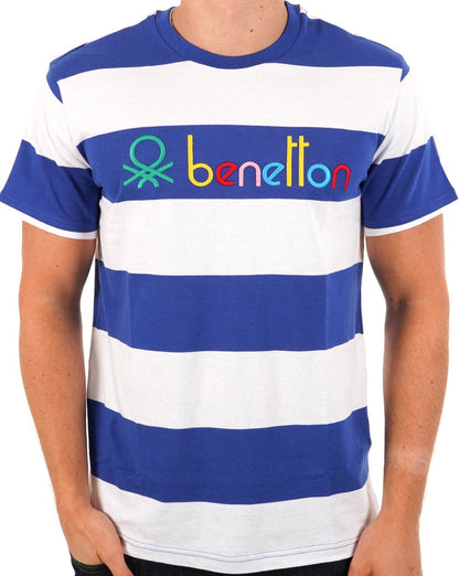 Benetton Stripe T-shirt White/Blue