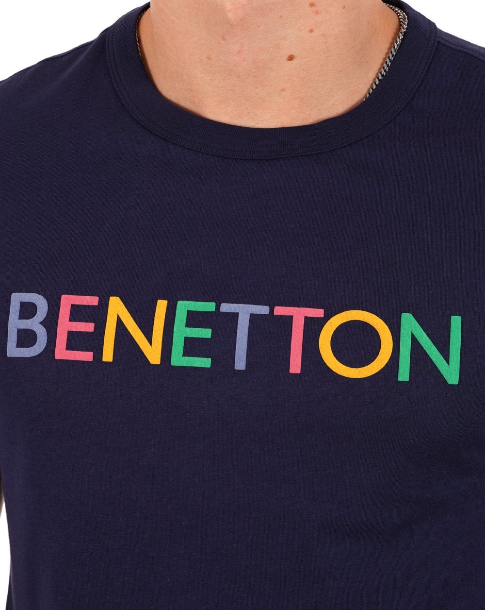 Benetton Logo T-shirt Navy/Multi
