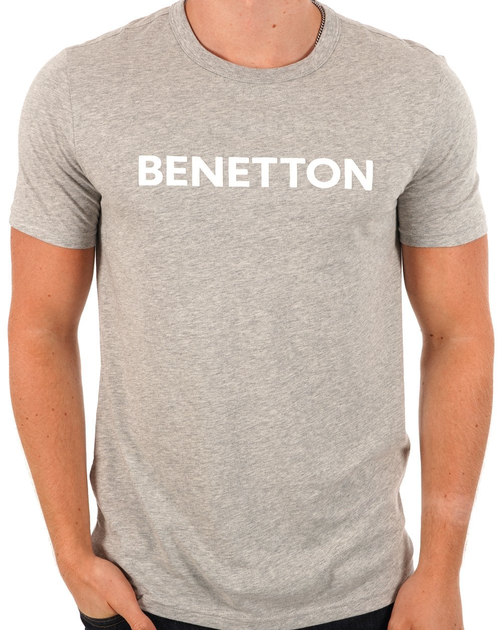 Benetton Logo T-shirt Grey