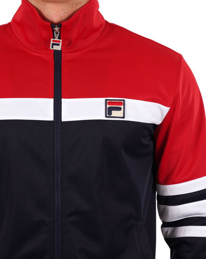 Fila Vintage Vilas Business Track Top Navy Red White