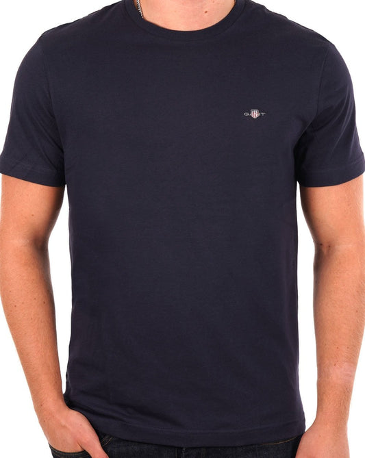 Gant Shield Crew T-shirt Navy Blue
