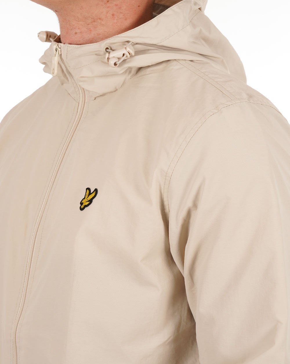 Lyle & Scott Zip Through Hooded Jacket Stone