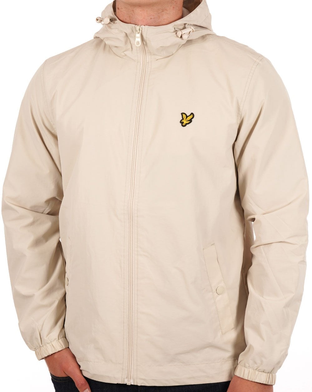 Lyle & Scott Zip Through Hooded Jacket Stone