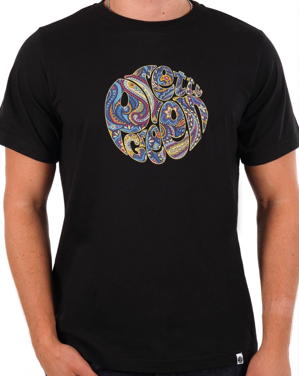 Pretty Green Marriot Paisley T-shirt Black
