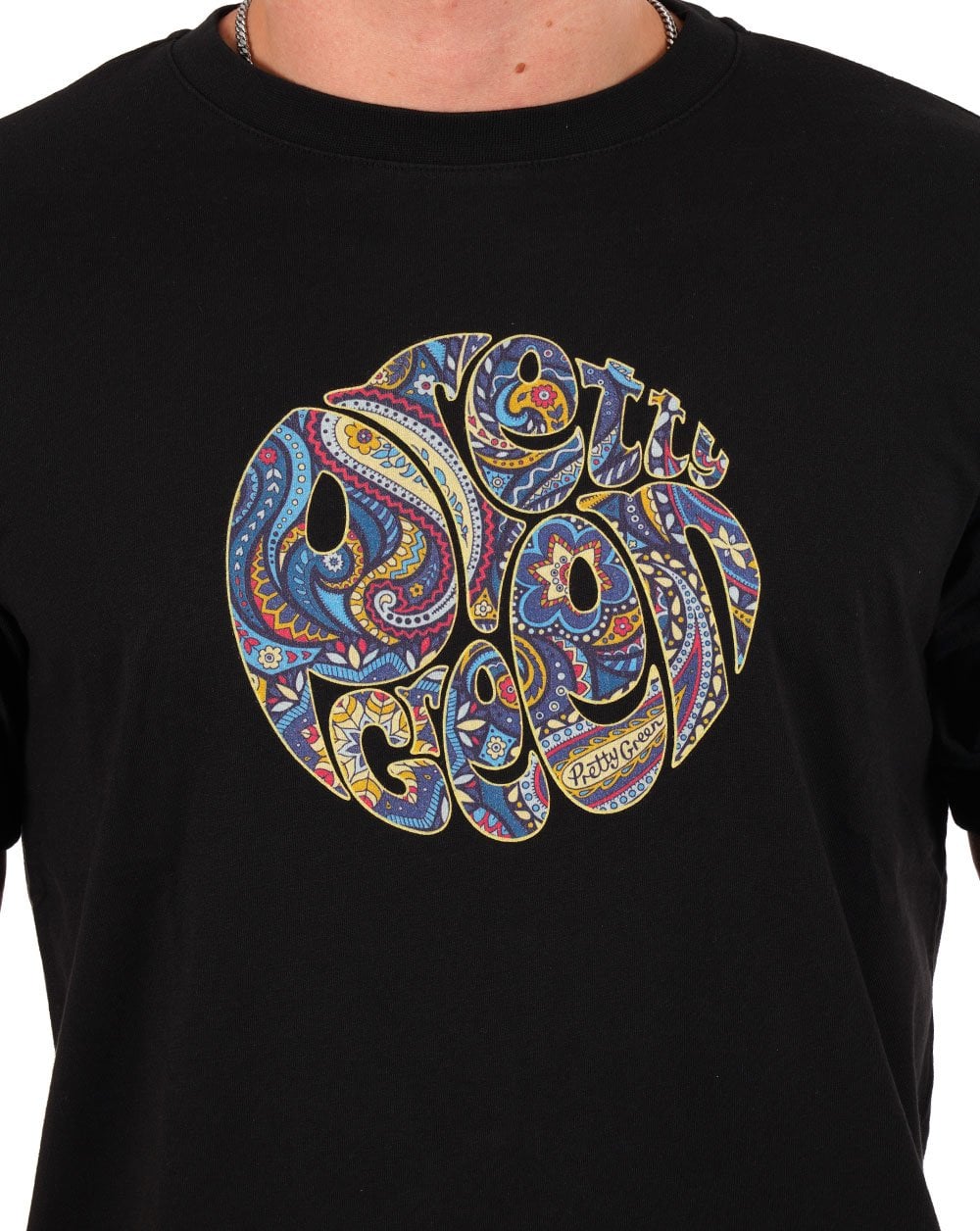 Pretty Green Marriot Paisley T-shirt Black