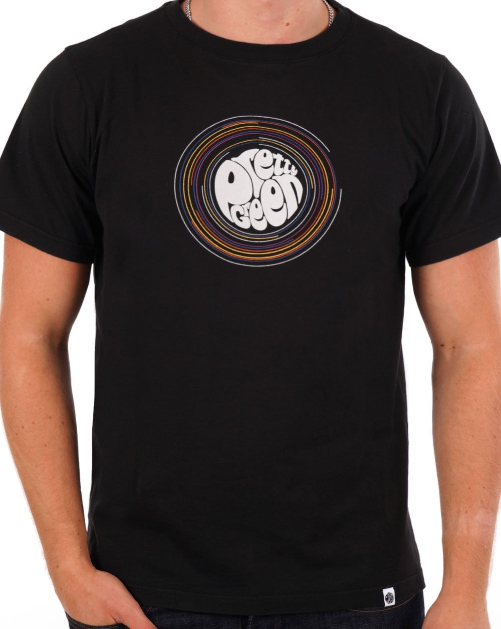 Pretty Green Hollen Logo T-shirt Black
