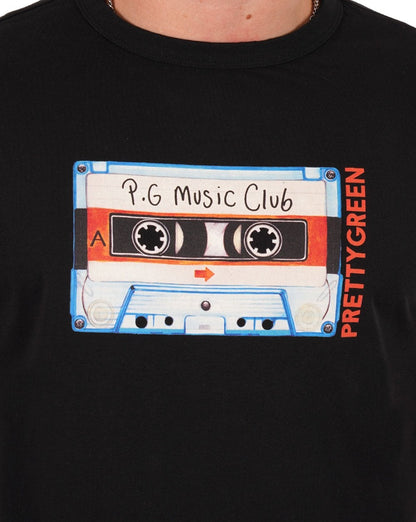 Pretty Green Cassette T-shirt Black