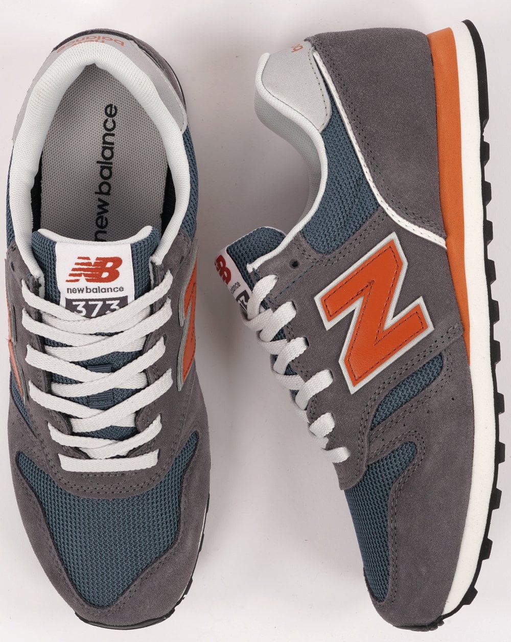 New Balance 373 Trainer Dark Grey/Orange