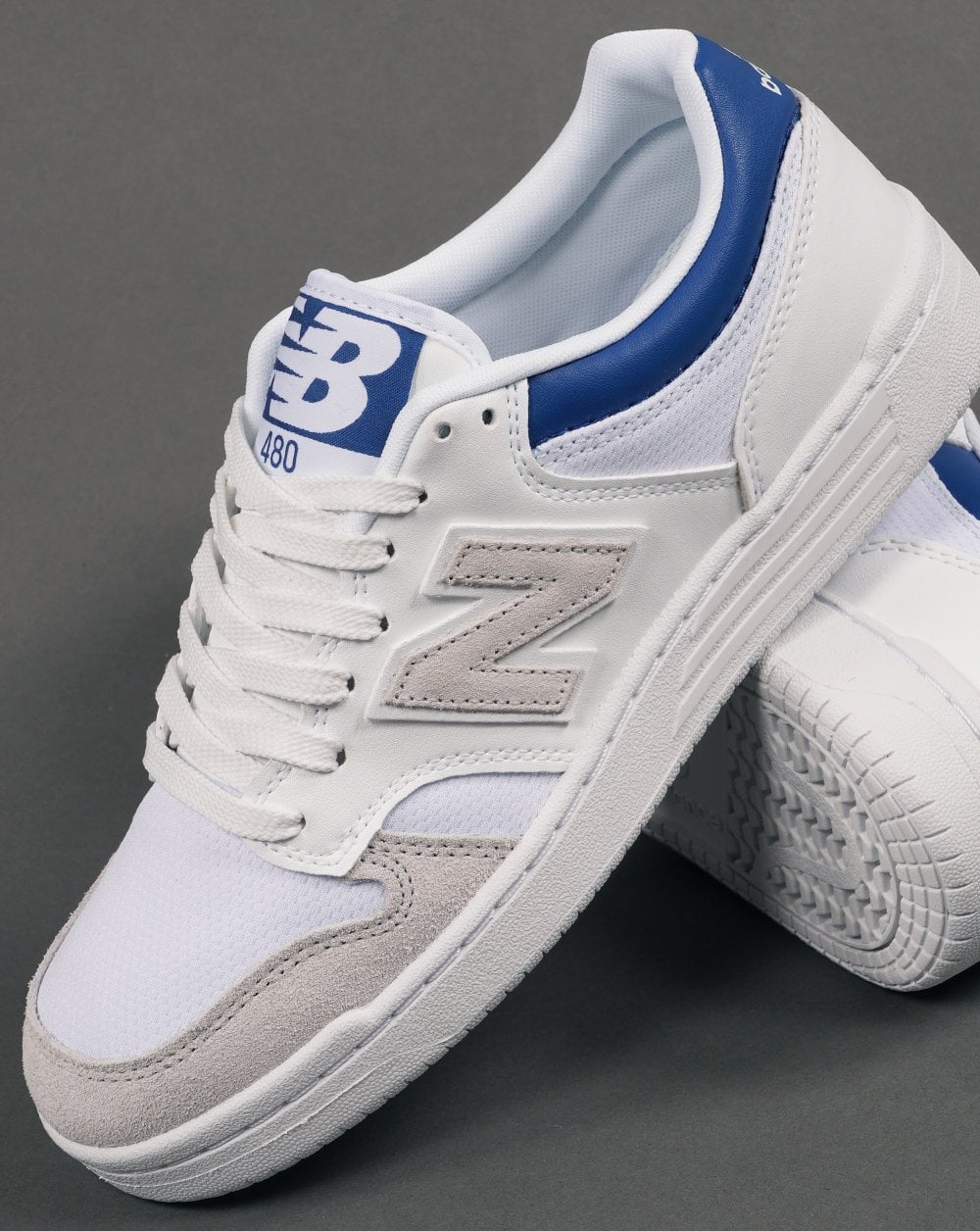New Balance 480 Trainer White/Grey/Blue