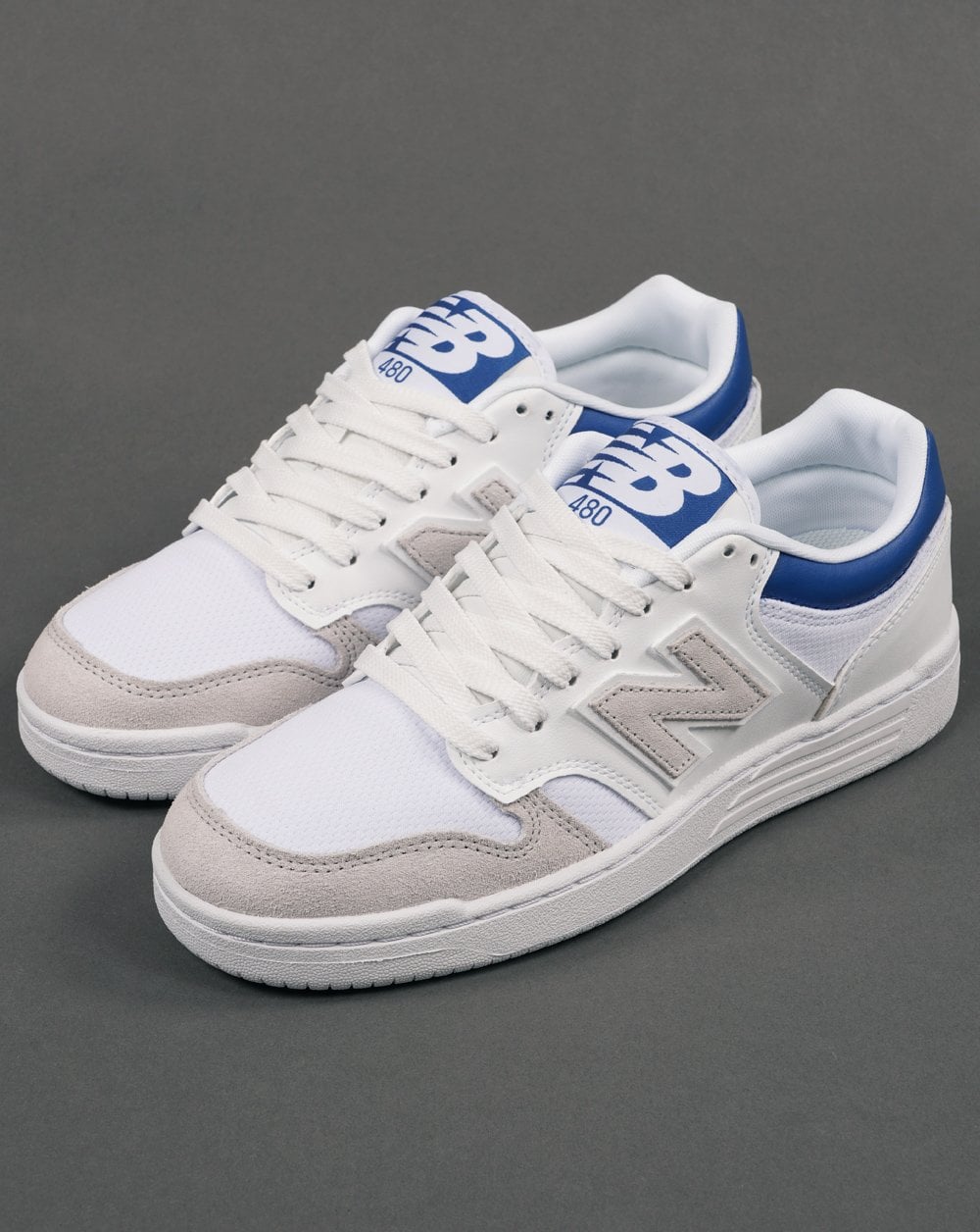 New Balance 480 Trainer White/Grey/Blue