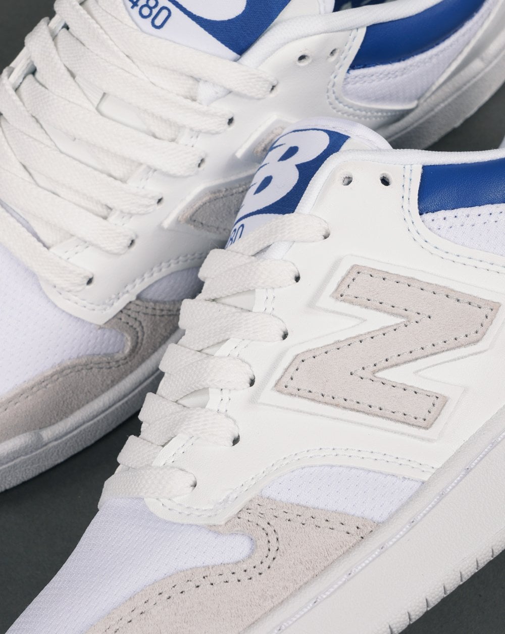 New Balance 480 Trainer White/Grey/Blue