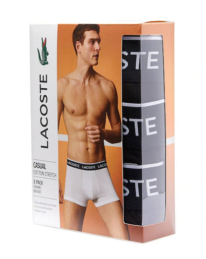 Lacoste Triple Pack Boxers Black