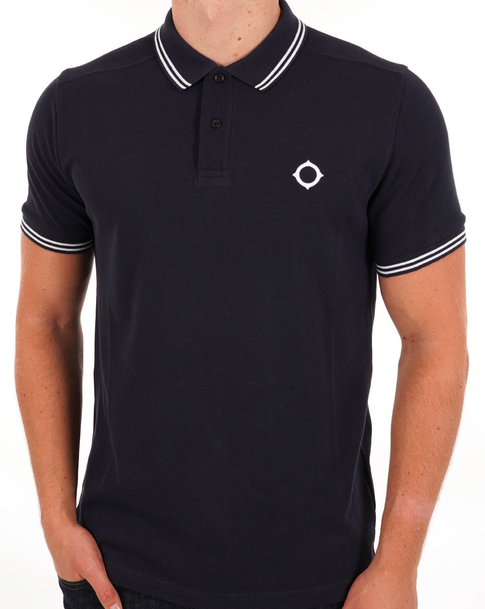 Ma.strum Double Tipped Polo Ink Navy