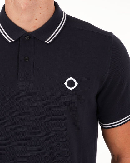 Ma.strum Double Tipped Polo Ink Navy