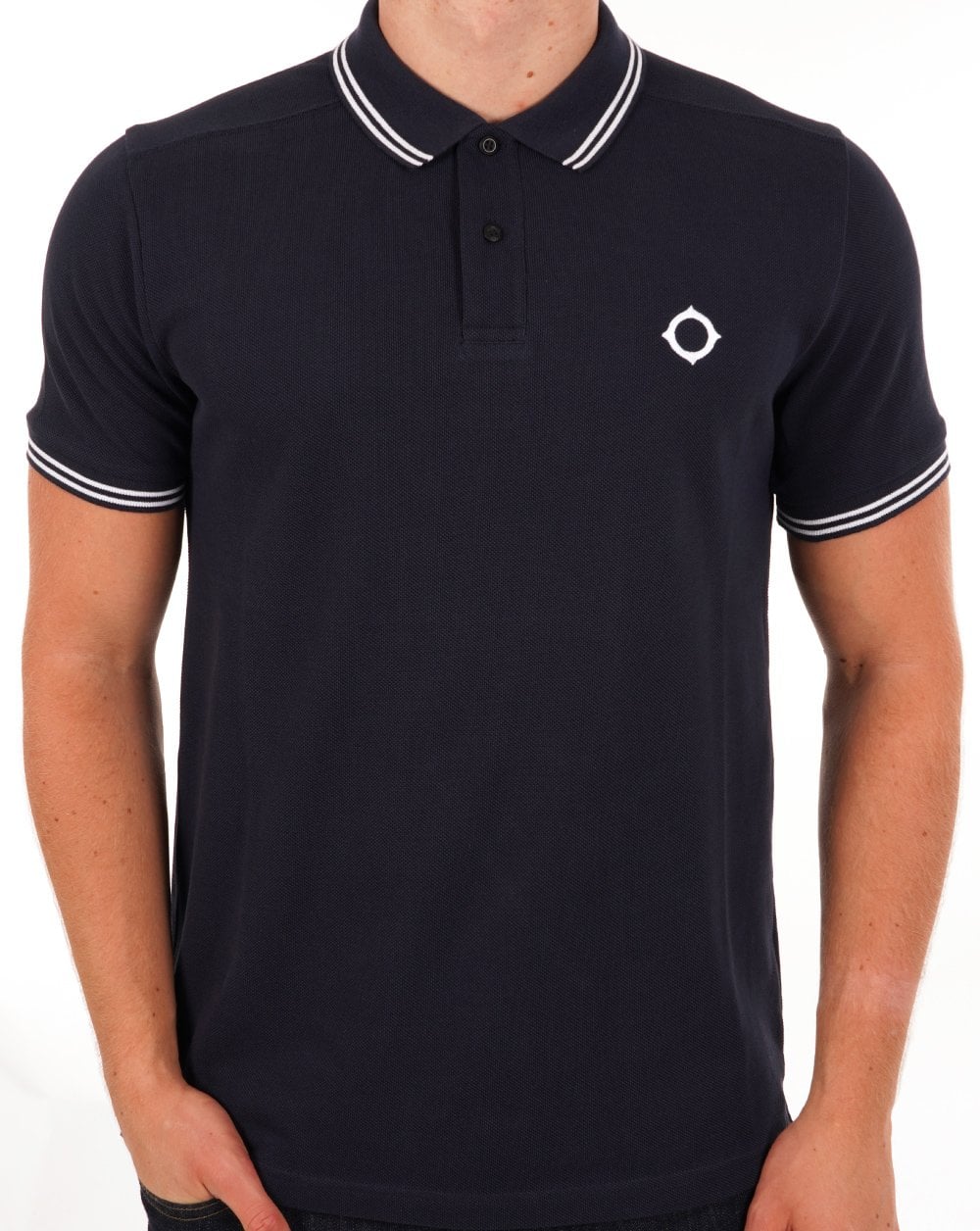 Ma.strum Double Tipped Polo Ink Navy
