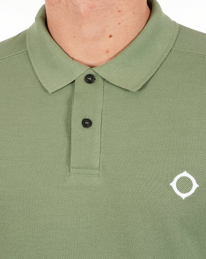 Ma.strum Long Sleeve Pique Polo Shirt Forest