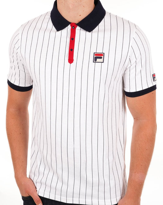 Fila Vintage Mk1 Pro Twin Badges Polo White