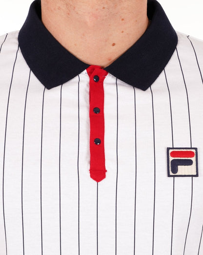 Fila Vintage Mk1 Pro Twin Badges Polo White