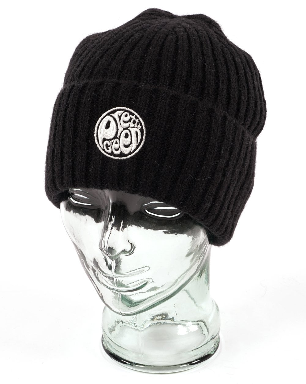 Pretty Green Pennant Knit Beanie Black