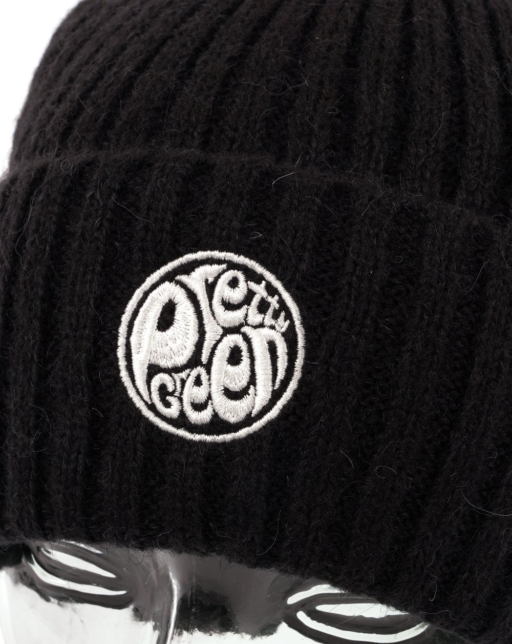 Pretty Green Pennant Knit Beanie Black