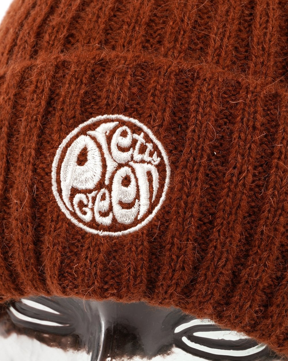 Pretty Green Pennant Knit Beanie Burnt Orange