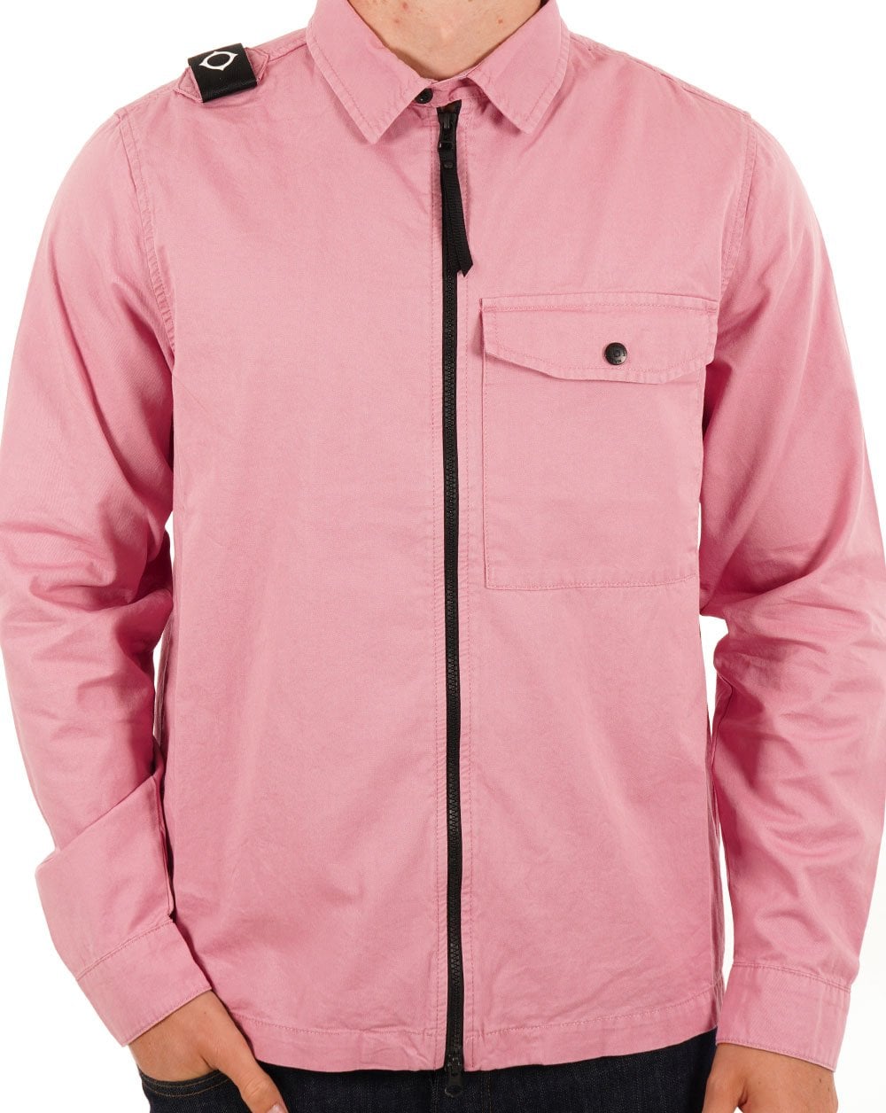 Ma.strum Pd Full Zip Overshirt Dark Pink