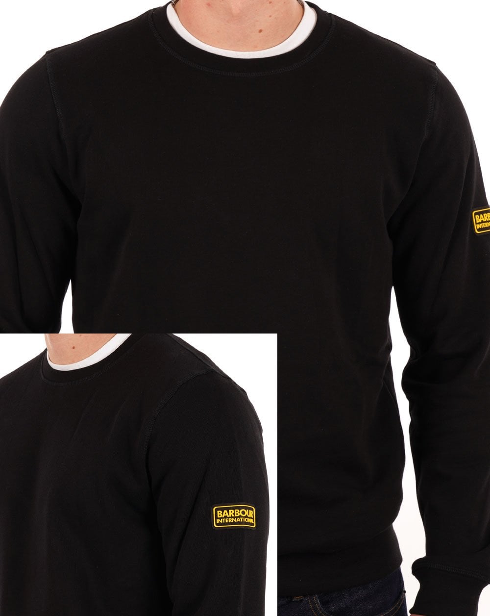 Barbour International Racer Badge Sweatshirt Black